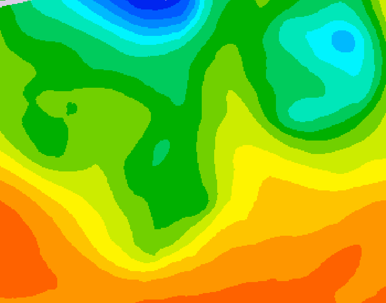 GDPS 500 millibar geopotential height 060 hour forecast chart for Canada based on 2026/06/09 0000Z data