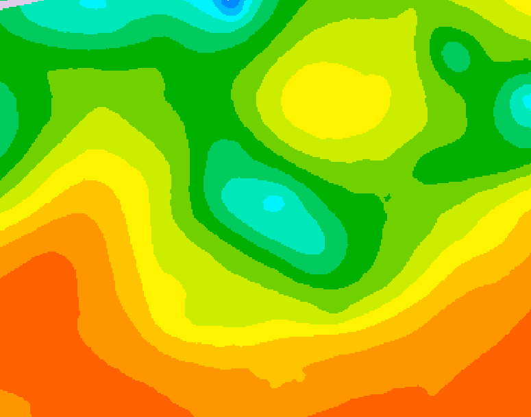 GDPS 500 millibar geopotential height 132 hour forecast chart for Canada based on 2026/06/09 0000Z data