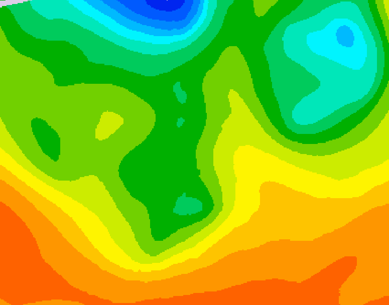 GDPS 500 millibar geopotential height 048 hour forecast chart for Canada based on 2026/06/09 1200Z data