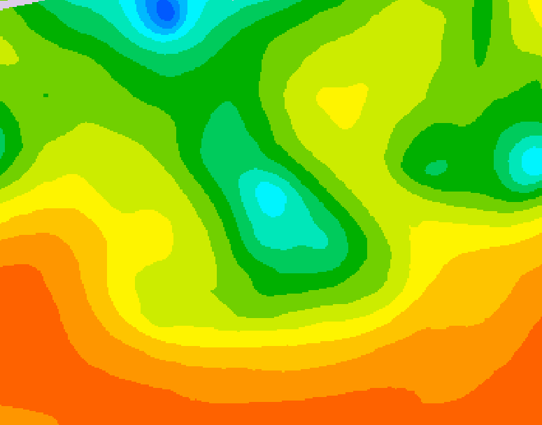 GDPS 500 millibar geopotential height 096 hour forecast chart for Canada based on 2026/06/09 1200Z data