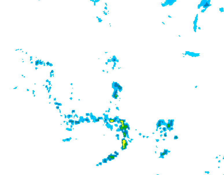 GDPS precipitation 036 hour forecast chart for Canada based on 2026/06/09 1200Z data