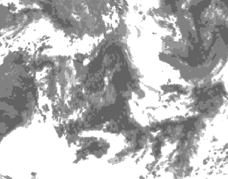 GDPS total cloud 054 hour forecast chart for Canada based on 2026/06/09 0000Z data