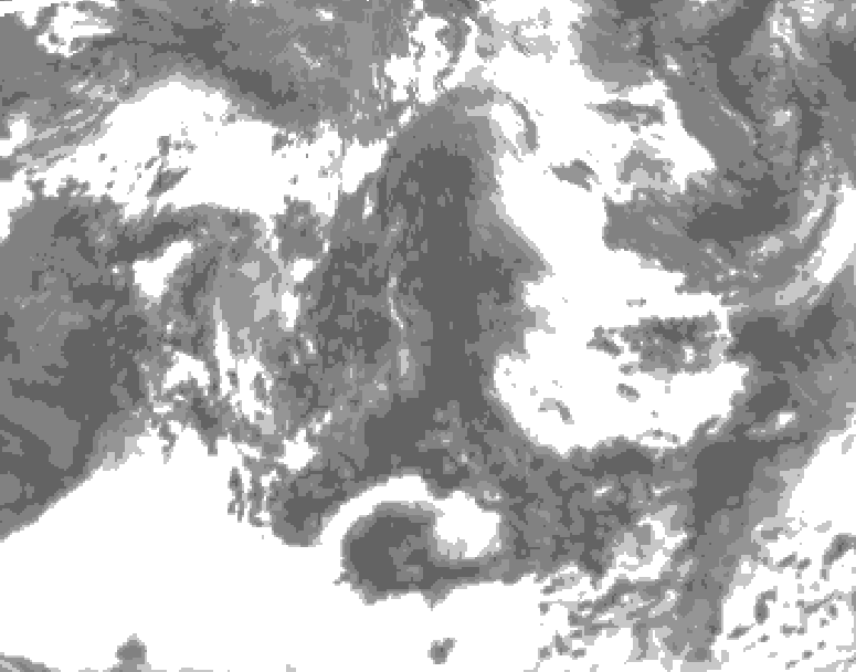 GDPS total cloud 060 hour forecast chart for Canada based on 2026/06/09 0000Z data