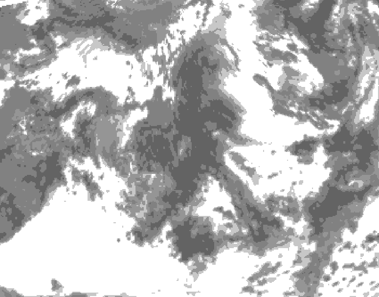 GDPS total cloud 066 hour forecast chart for Canada based on 2026/06/09 0000Z data