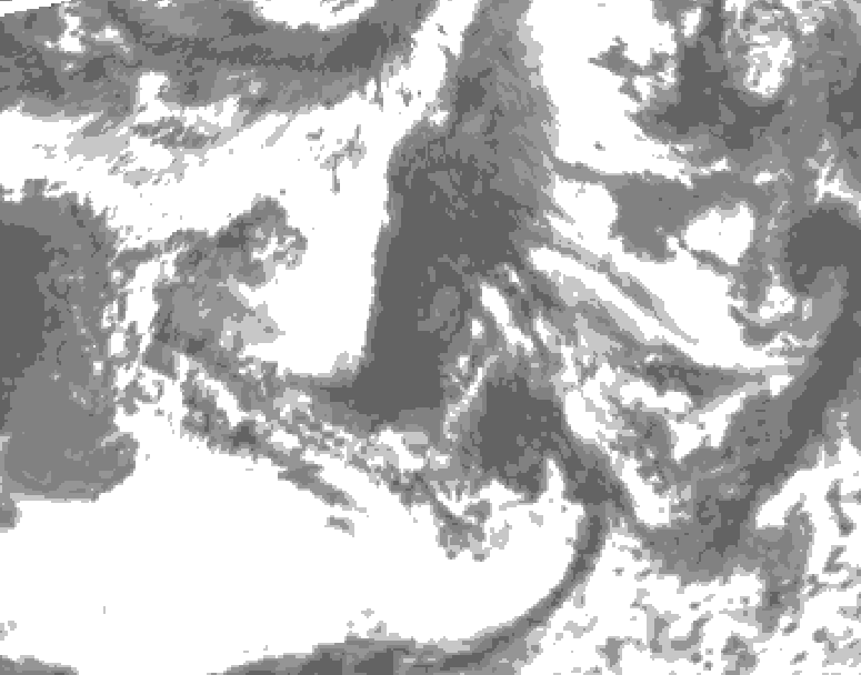 GDPS total cloud 090 hour forecast chart for Canada based on 2026/06/09 0000Z data