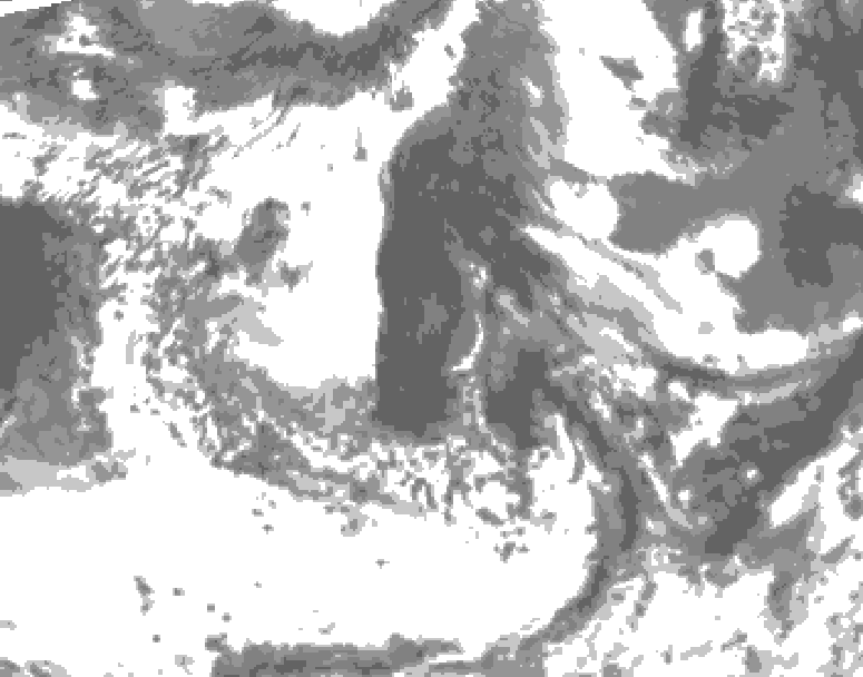 GDPS total cloud 096 hour forecast chart for Canada based on 2026/06/09 0000Z data