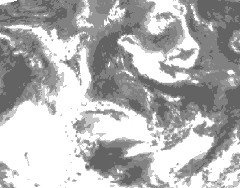 GDPS total cloud 138 hour forecast chart for Canada based on 2026/06/09 0000Z data