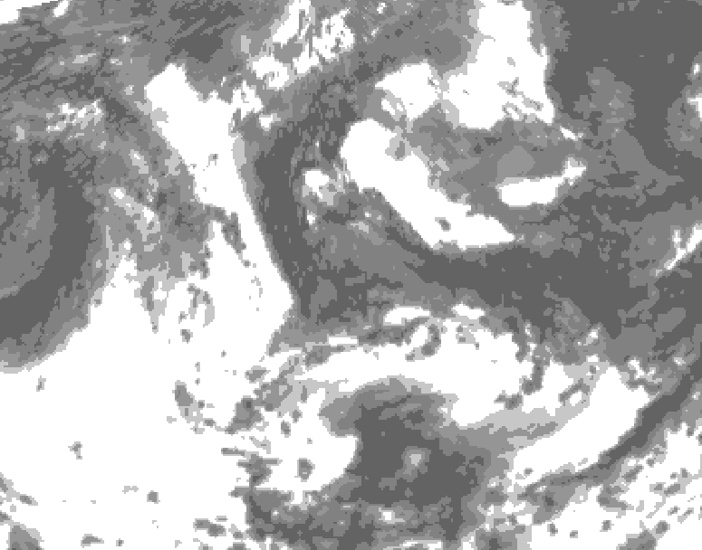 GDPS total cloud 150 hour forecast chart for Canada based on 2026/06/09 0000Z data
