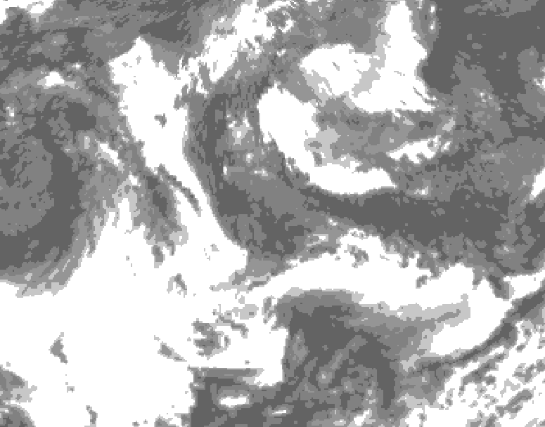GDPS total cloud 156 hour forecast chart for Canada based on 2026/06/09 0000Z data