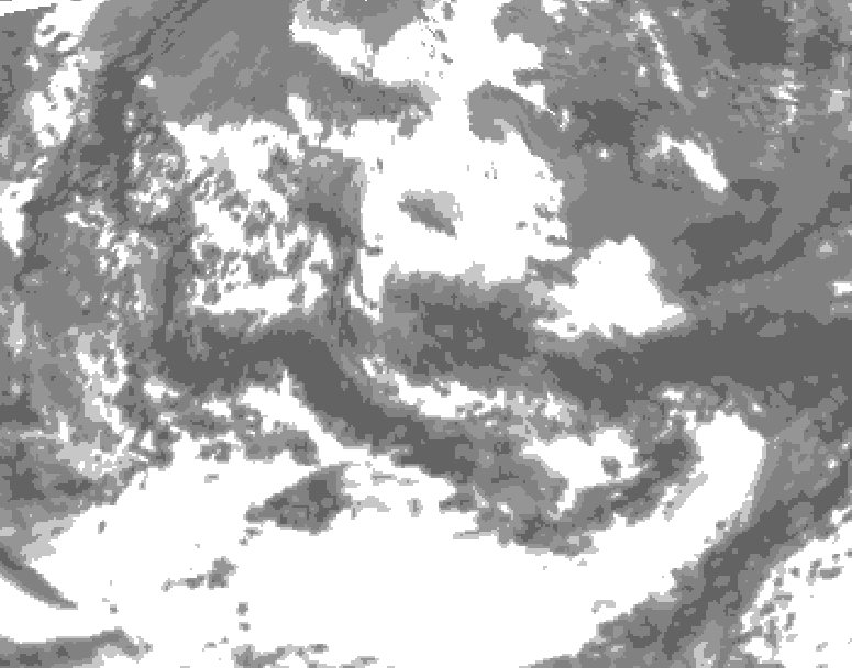 GDPS total cloud 222 hour forecast chart for Canada based on 2026/06/09 0000Z data