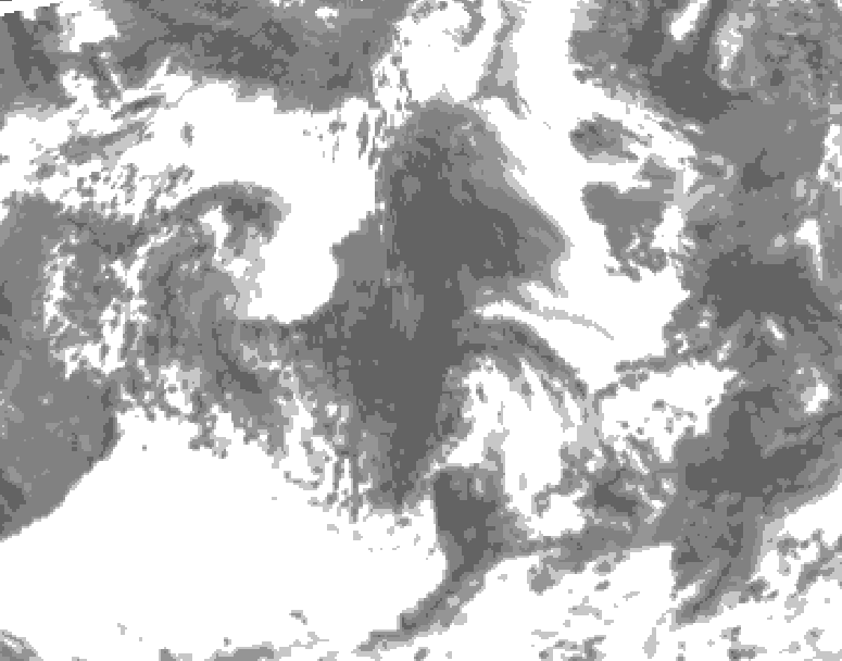 GDPS total cloud 060 hour forecast chart for Canada based on 2026/06/09 1200Z data