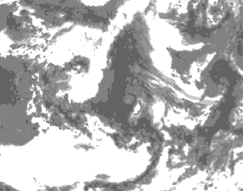 GDPS total cloud 072 hour forecast chart for Canada based on 2026/06/09 1200Z data