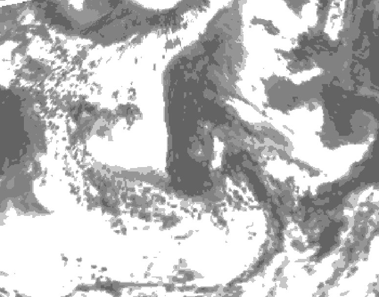 GDPS total cloud 084 hour forecast chart for Canada based on 2026/06/09 1200Z data