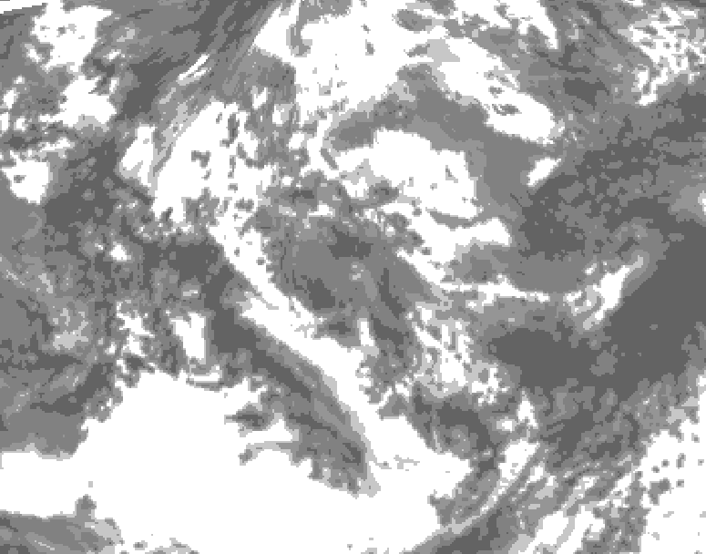 GDPS total cloud 192 hour forecast chart for Canada based on 2026/06/09 1200Z data