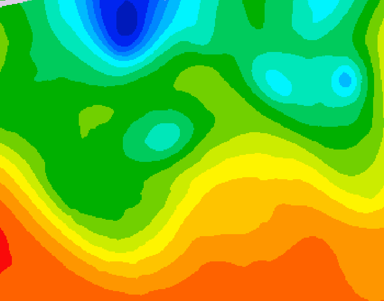 GDPS 500 millibar geopotential height 006 hour forecast chart for Canada based on 2026/06/10 0000Z data