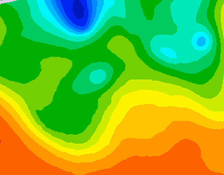GDPS 500 millibar geopotential height 012 hour forecast chart for Canada based on 2026/06/10 0000Z data