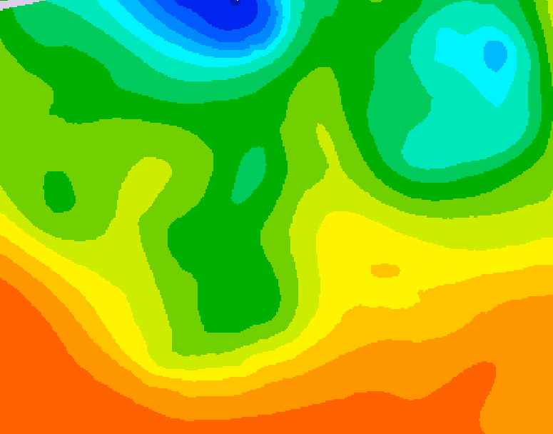 GDPS 500 millibar geopotential height 030 hour forecast chart for Canada based on 2026/06/10 0000Z data