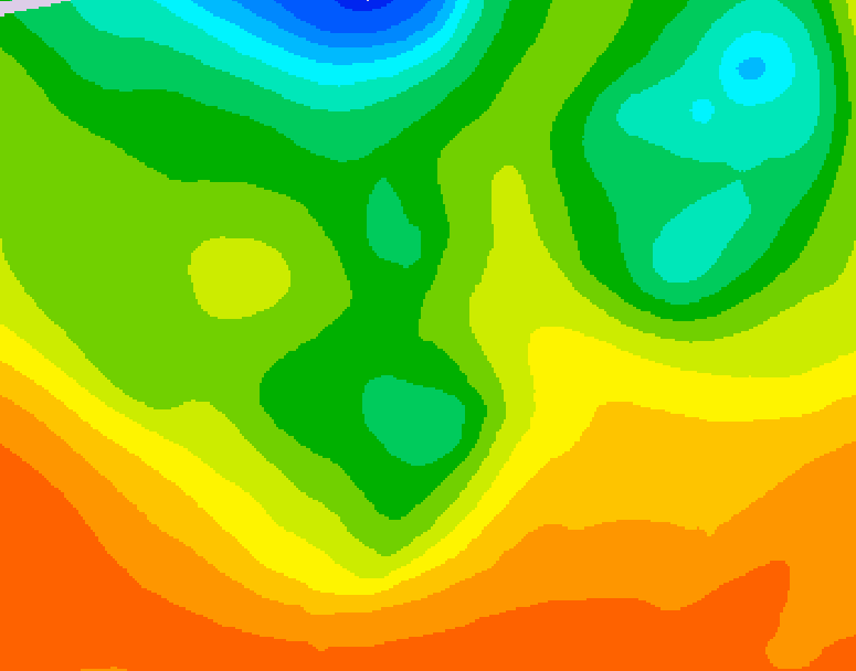 GDPS 500 millibar geopotential height 042 hour forecast chart for Canada based on 2026/06/10 0000Z data