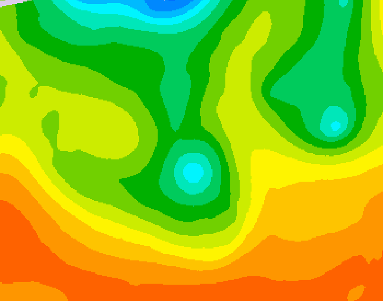 GDPS 500 millibar geopotential height 060 hour forecast chart for Canada based on 2026/06/10 0000Z data