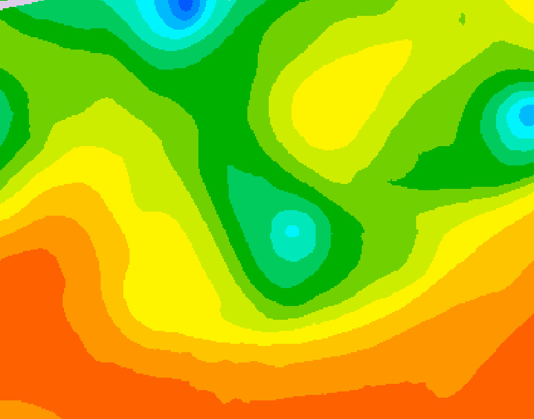 GDPS 500 millibar geopotential height 096 hour forecast chart for Canada based on 2026/06/10 0000Z data