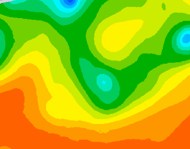 GDPS 500 millibar geopotential height 102 hour forecast chart for Canada based on 2026/06/10 0000Z data
