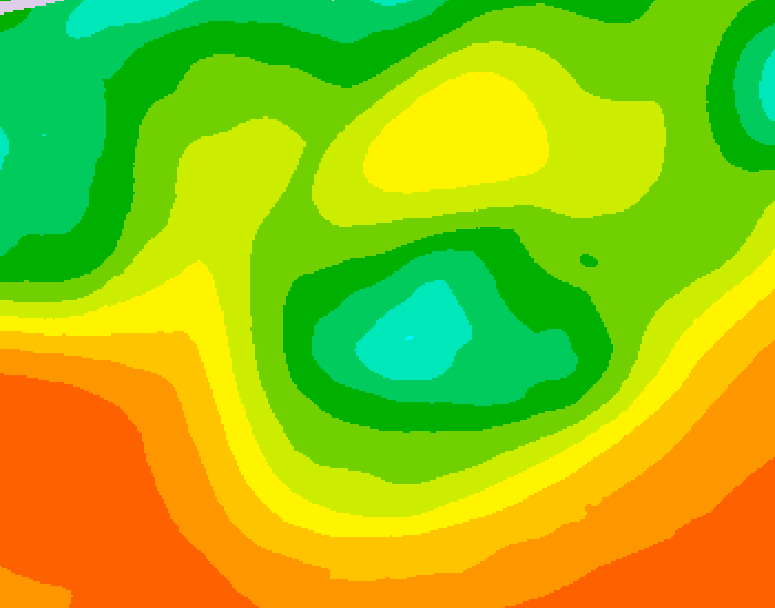 GDPS 500 millibar geopotential height 132 hour forecast chart for Canada based on 2026/06/10 0000Z data
