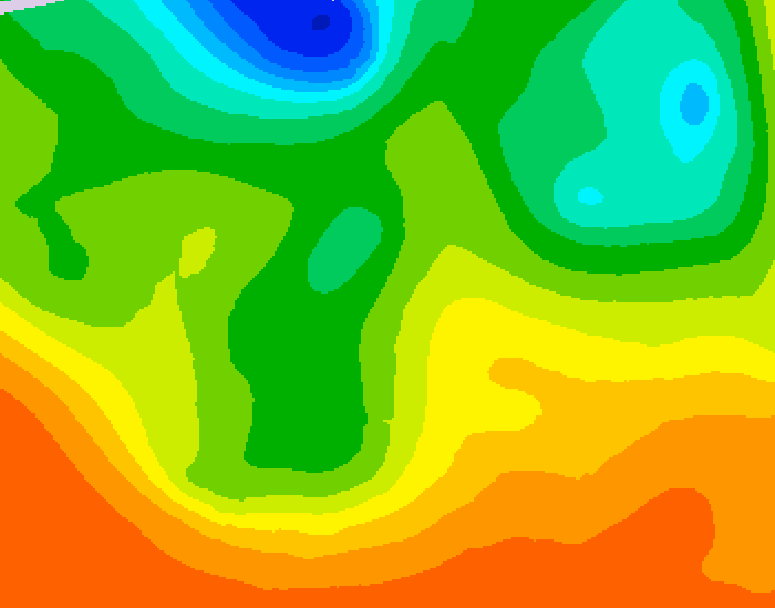 GDPS 500 millibar geopotential height 012 hour forecast chart for Canada based on 2026/06/10 1200Z data