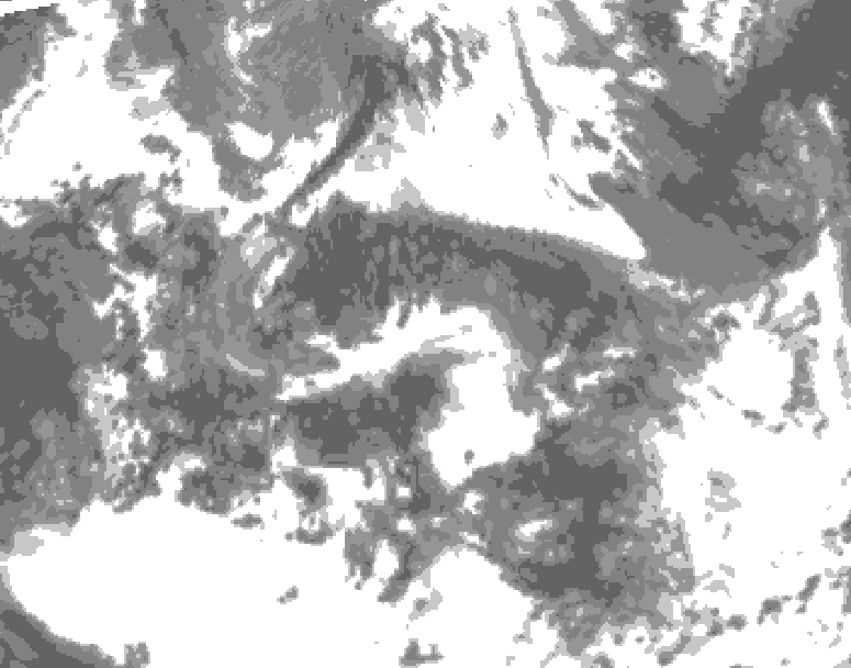 GDPS total cloud 012 hour forecast chart for Canada based on 2026/06/10 0000Z data
