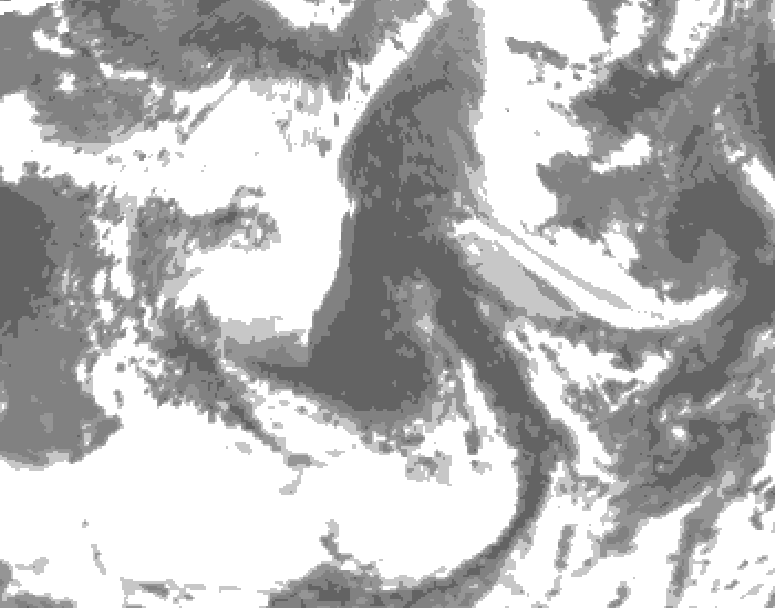 GDPS total cloud 066 hour forecast chart for Canada based on 2026/06/10 0000Z data