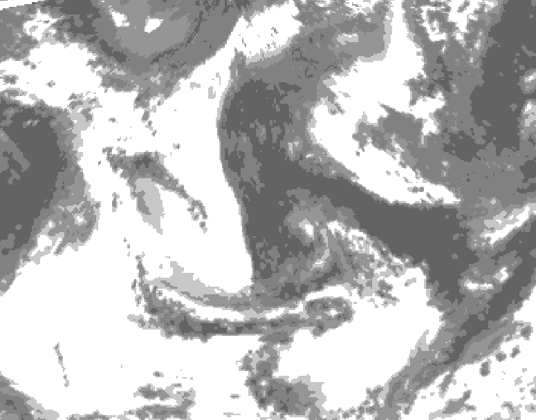 GDPS total cloud 090 hour forecast chart for Canada based on 2026/06/10 0000Z data