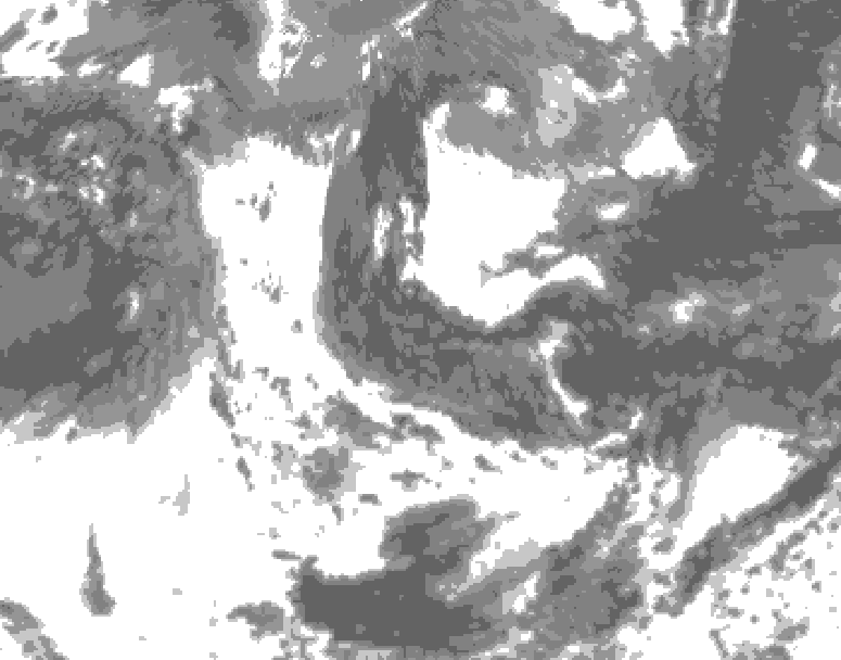 GDPS total cloud 126 hour forecast chart for Canada based on 2026/06/10 0000Z data