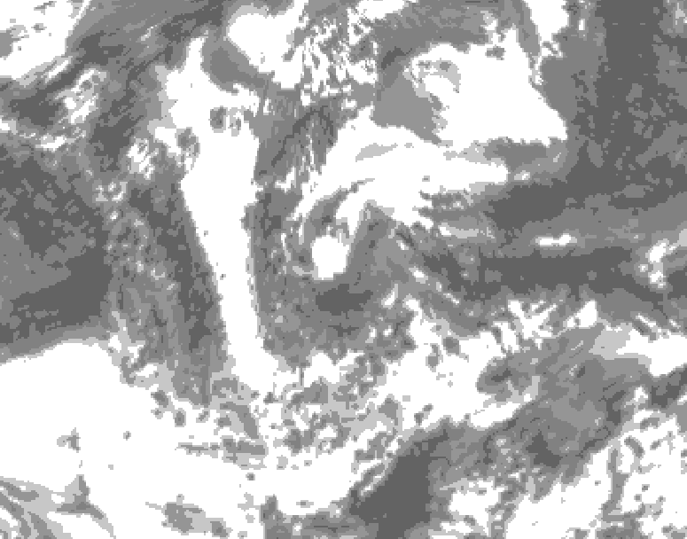 GDPS total cloud 144 hour forecast chart for Canada based on 2026/06/10 0000Z data