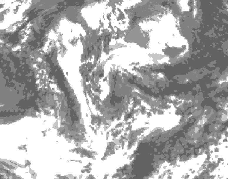 GDPS total cloud 150 hour forecast chart for Canada based on 2026/06/10 0000Z data
