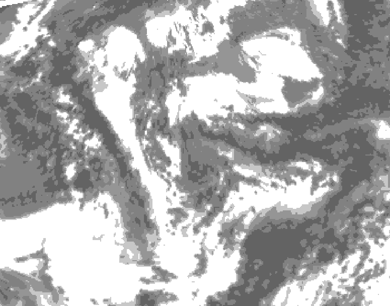 GDPS total cloud 156 hour forecast chart for Canada based on 2026/06/10 0000Z data