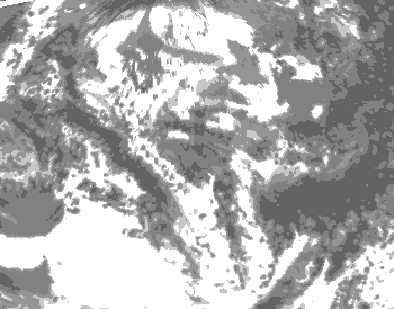 GDPS total cloud 174 hour forecast chart for Canada based on 2026/06/10 0000Z data