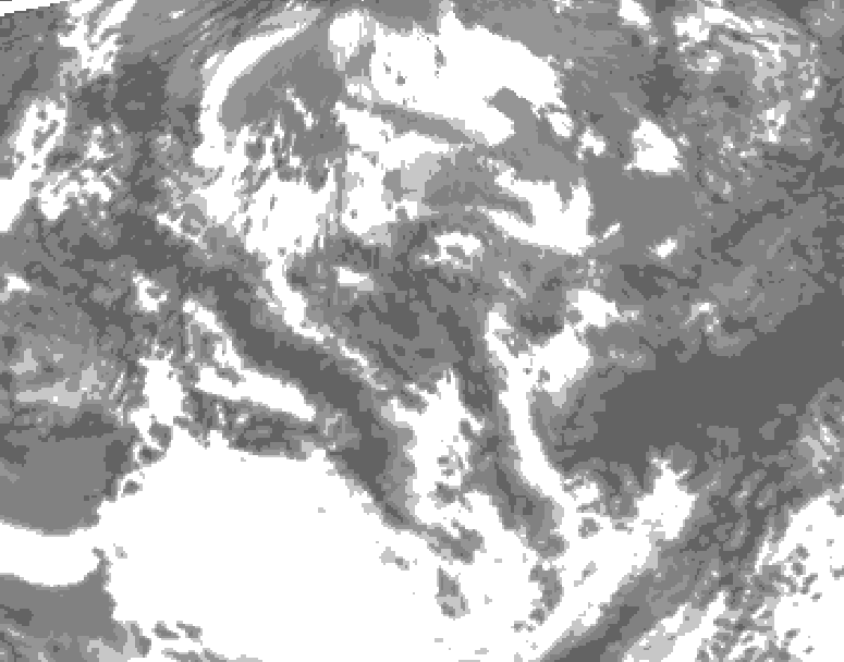 GDPS total cloud 180 hour forecast chart for Canada based on 2026/06/10 0000Z data