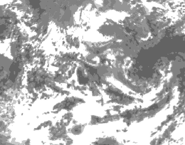 GDPS total cloud 222 hour forecast chart for Canada based on 2026/06/10 0000Z data