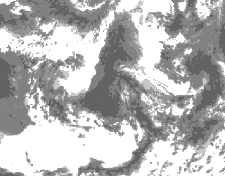 GDPS total cloud 048 hour forecast chart for Canada based on 2026/06/10 1200Z data