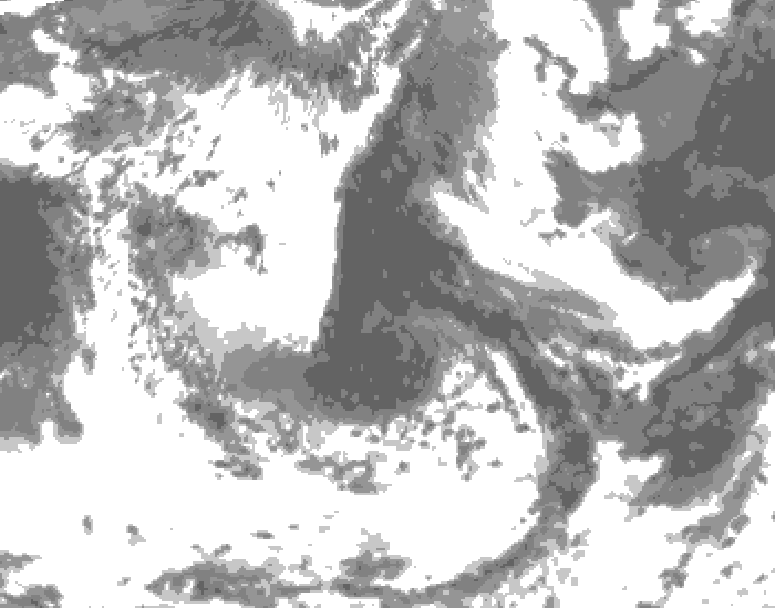 GDPS total cloud 060 hour forecast chart for Canada based on 2026/06/10 1200Z data