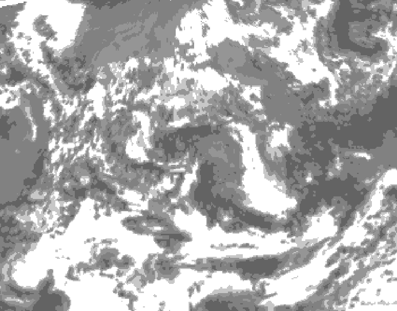 GDPS total cloud 216 hour forecast chart for Canada based on 2026/06/10 1200Z data