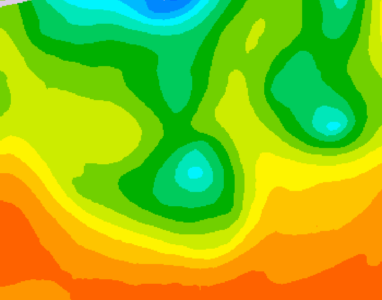 GDPS 500 millibar geopotential height 036 hour forecast chart for Canada based on 2026/06/11 0000Z data