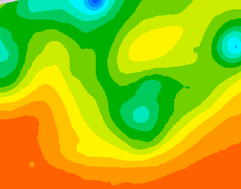 GDPS 500 millibar geopotential height 090 hour forecast chart for Canada based on 2026/06/11 0000Z data