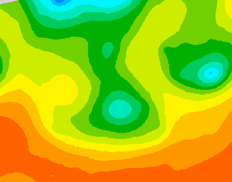 GDPS 500 millibar geopotential height 036 hour forecast chart for Canada based on 2026/06/11 1200Z data