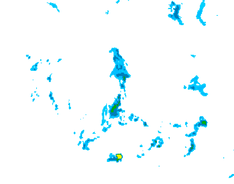 GDPS precipitation 012 hour forecast chart for Canada based on 2026/06/11 0000Z data