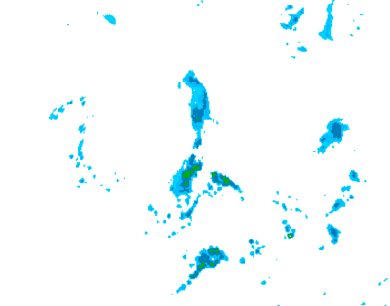 GDPS precipitation 018 hour forecast chart for Canada based on 2026/06/11 0000Z data