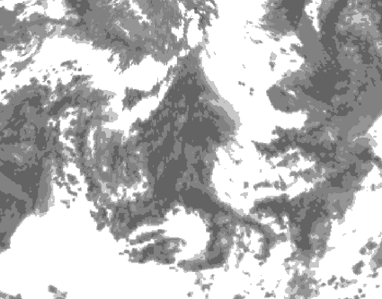 GDPS total cloud 006 hour forecast chart for Canada based on 2026/06/11 0000Z data