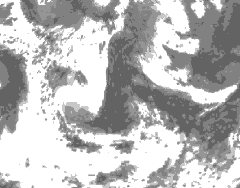GDPS total cloud 054 hour forecast chart for Canada based on 2026/06/11 0000Z data
