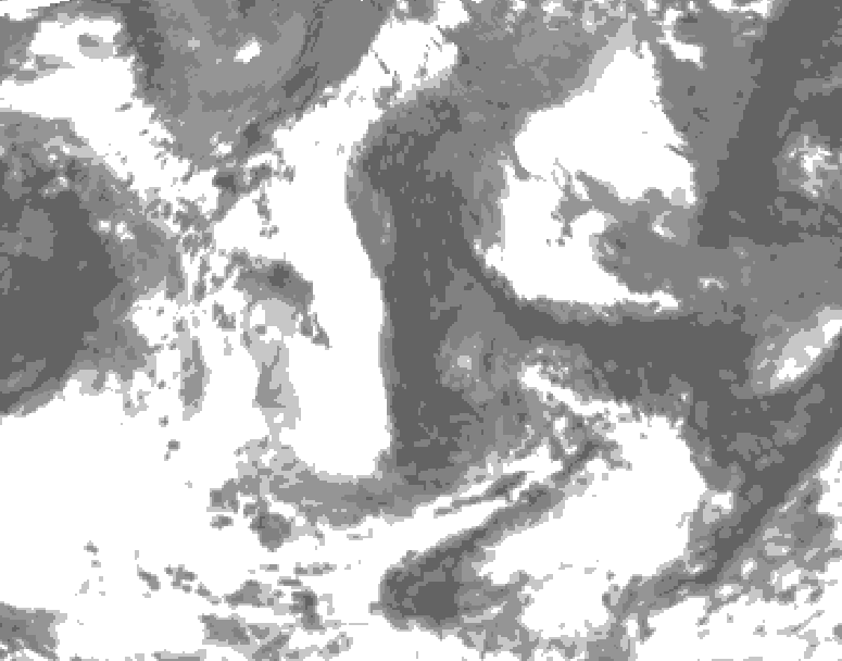 GDPS total cloud 072 hour forecast chart for Canada based on 2026/06/11 0000Z data