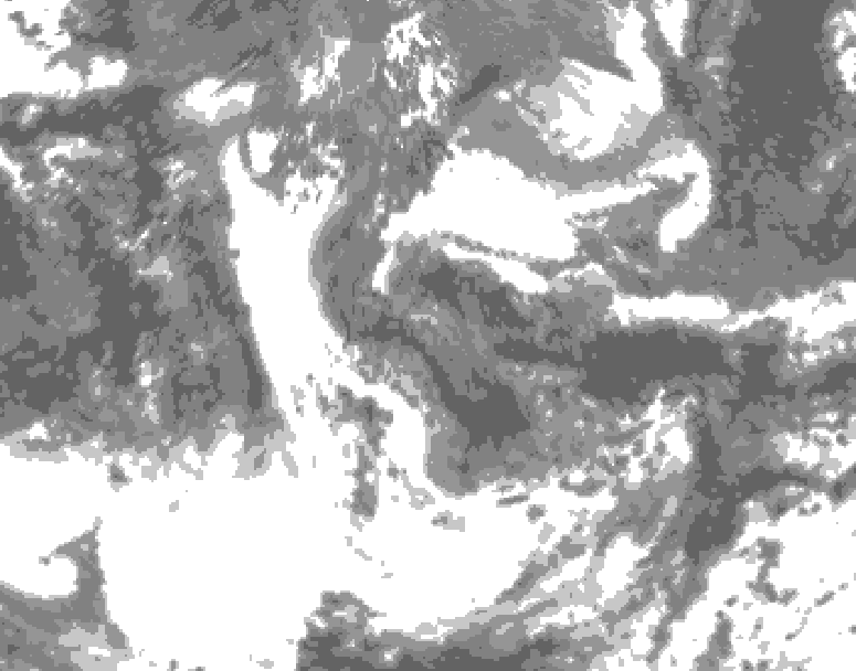 GDPS total cloud 114 hour forecast chart for Canada based on 2026/06/11 0000Z data