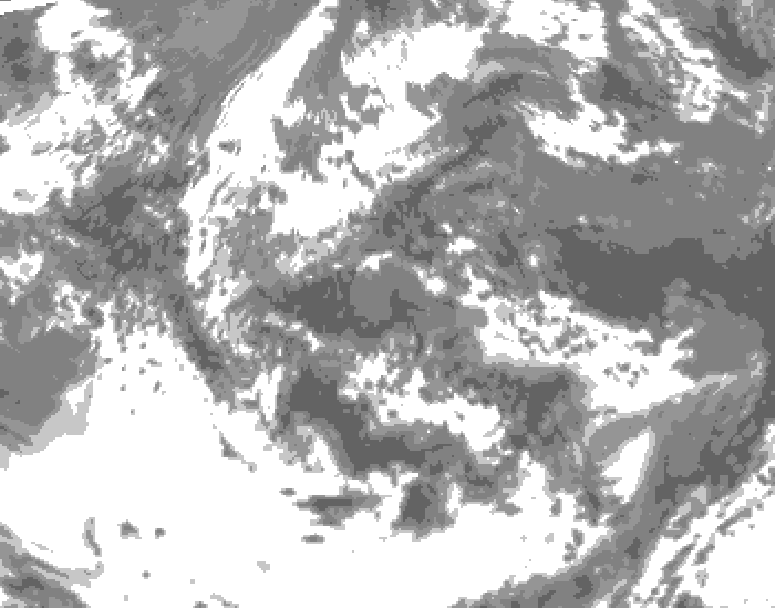 GDPS total cloud 168 hour forecast chart for Canada based on 2026/06/11 0000Z data